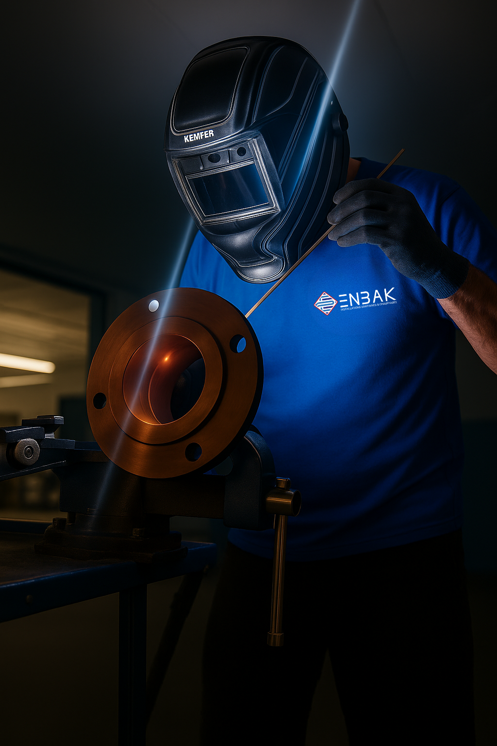 : Technicien ENBAK effectuant une intervention chauffage à Crissier
