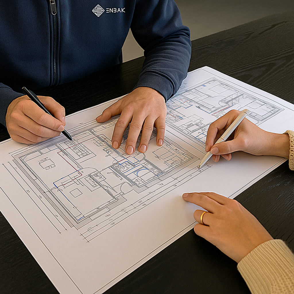 Directeur d’ENBAK Sàrl échangeant avec un client